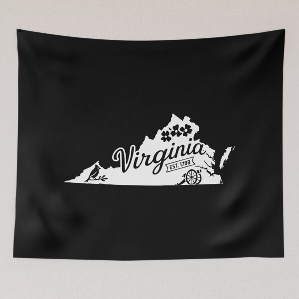 Item preview, Virginia Vintage Cardinal Cannon Dogwood Retro State Art designed and sold by Sunflo67.