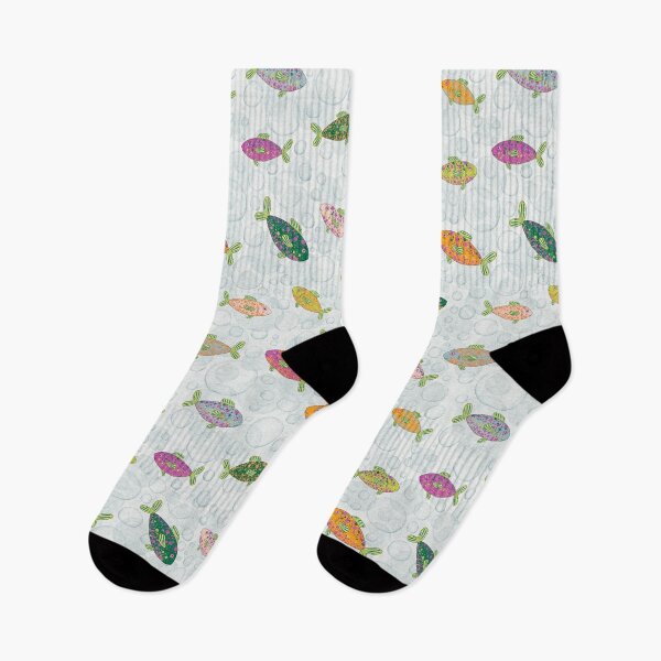 Item preview, Many colorful fish amidst air bubbles - a fun pattern for children designed and sold by Sonja Birkelbach.