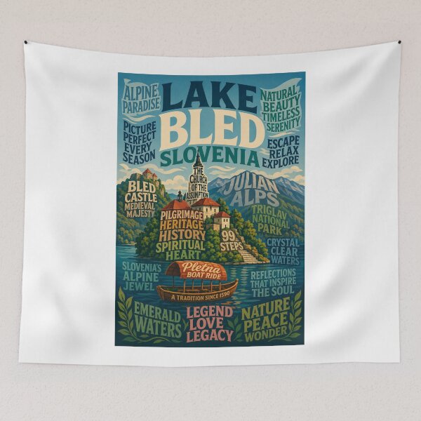 Item preview, Lake Bled Julian Alps and Triglav National Park Slovenia designed and sold by Aryabek.