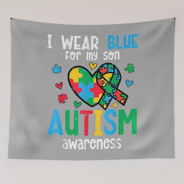 Item preview, Autism Awareness Wear Blue for My Son ASD Mom Dad Men Women designed and sold by KathieFaugh.