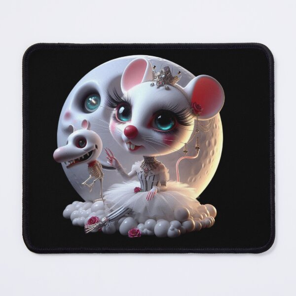 Item preview, White Mouse Queen Ballerina and Skeleton Toy designed and sold by LujziWorld.