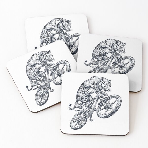 Item preview, Vintage Tiger Riding Bicycle Cycling Bike Animal Lover designed and sold by TerryConnells.