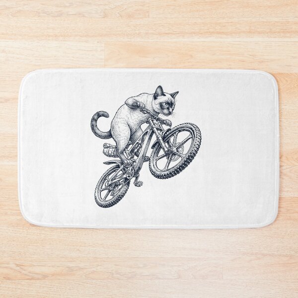 Item preview, Vintage Tonkinese Cat Riding Bicycle Cycling Bike Kitten Lover designed and sold by TerryConnells.