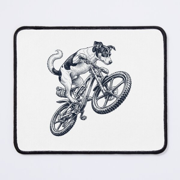 Item preview, Vintage Toy Fox Terrier Riding Bicycle Cycling Bike Dog Lover designed and sold by TerryConnells.