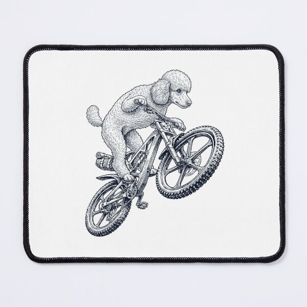 Item preview, Vintage Toy Poodle Riding Bicycle Cycling Bike Dog Lover designed and sold by TerryConnells.