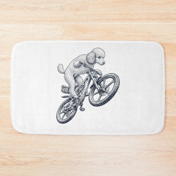 Item preview, Vintage Toy Poodle Riding Bicycle Cycling Bike Dog Lover designed and sold by TerryConnells.