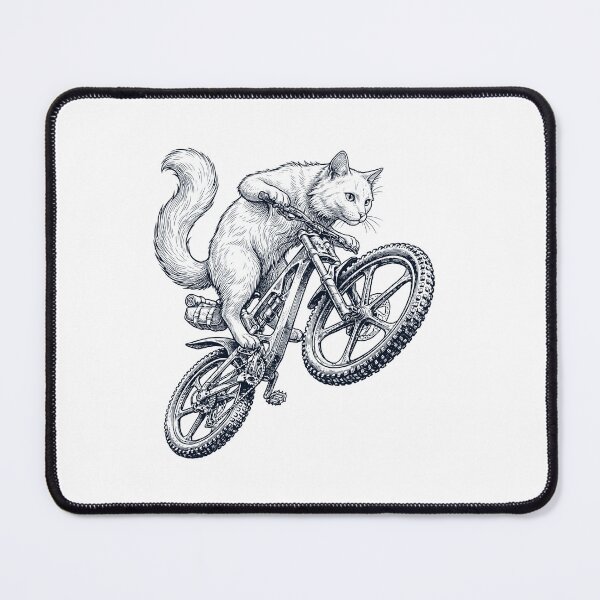 Item preview, Vintage Turkish Angora Cat Riding Bicycle Cycling Bike Kitten Lover designed and sold by TerryConnells.