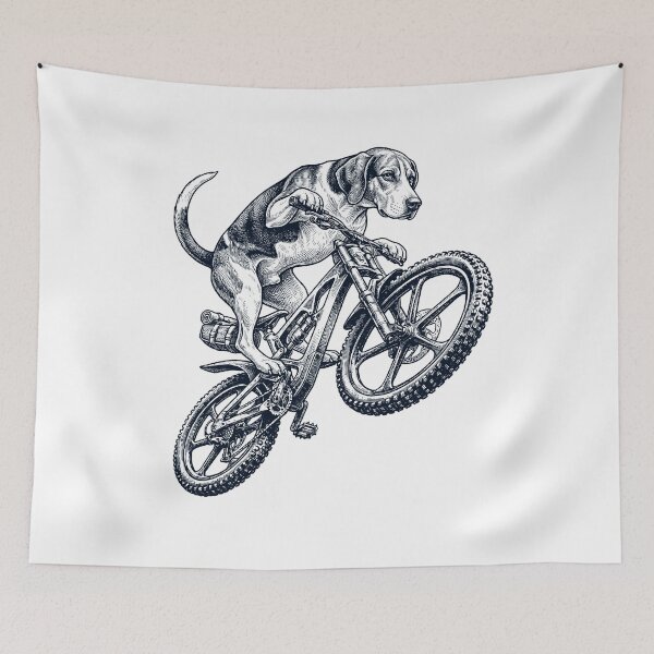 Item preview, Vintage Treeing Walker Coonhound Riding Bicycle Cycling Bike Dog Lover designed and sold by TerryConnells.