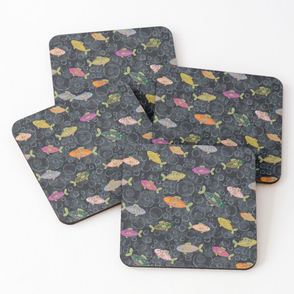 Item preview, Many colorful fish amidst air bubbles - a fun pattern for children designed and sold by Sonja Birkelbach.