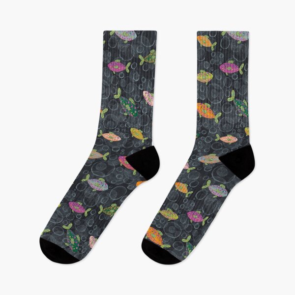 Item preview, Many colorful fish amidst air bubbles - a fun pattern for children designed and sold by Sonja Birkelbach.