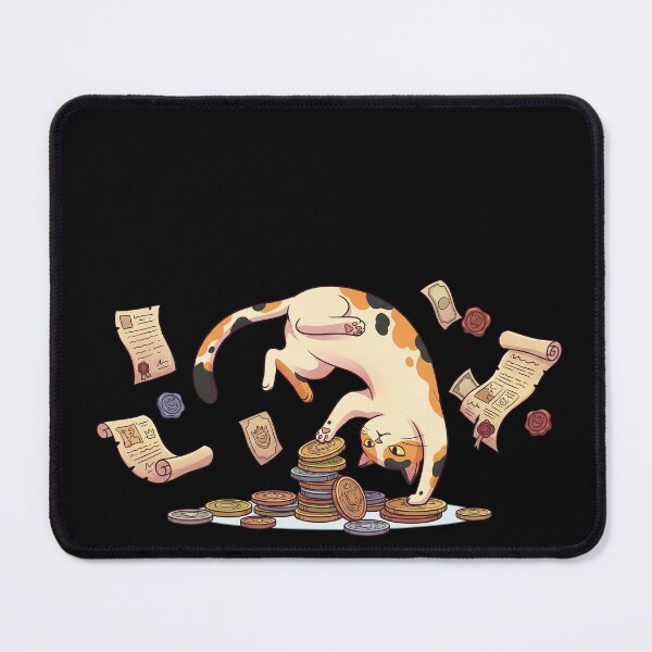 Item preview, Cute Calico Cat Burglar Fantasy RPG Coins designed and sold by CrystalMineArts.