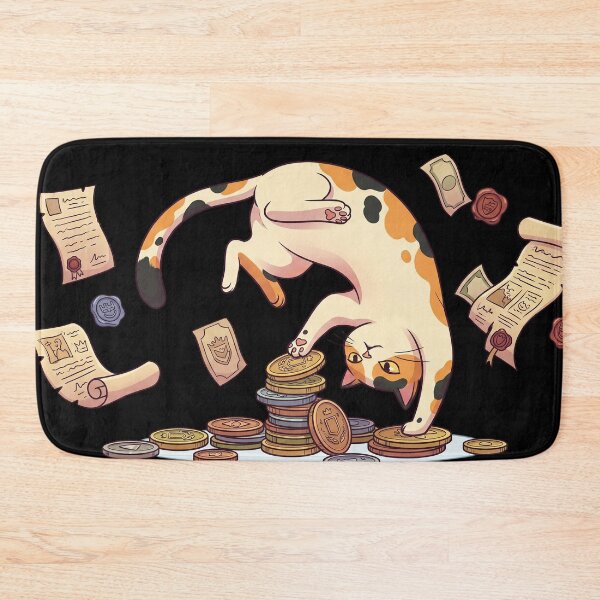 Item preview, Cute Calico Cat Burglar Fantasy RPG Coins designed and sold by CrystalMineArts.