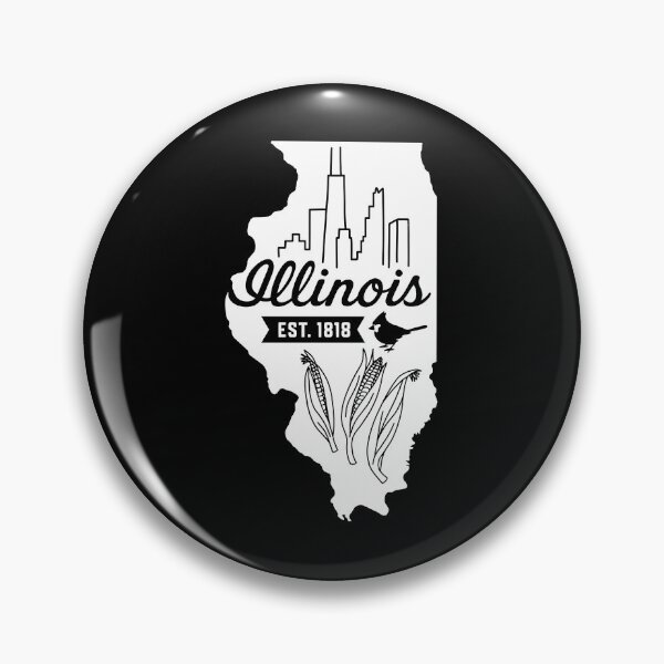 Item preview, Illinois Vintage Chicago Skyline Cardinal Corn Retro Art designed and sold by Sunflo67.