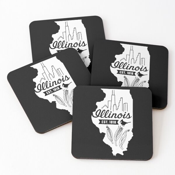Item preview, Illinois Vintage Chicago Skyline Cardinal Corn Retro Art designed and sold by Sunflo67.