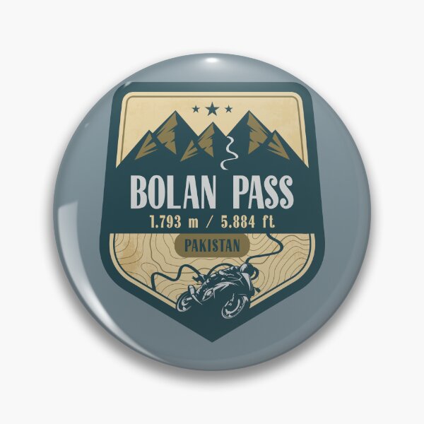 Item preview, Bolan Pass Balochistan Pakistan Biker Badge designed and sold by CynthiaGraphics.