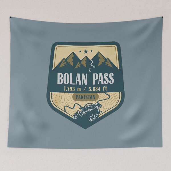 Item preview, Bolan Pass Balochistan Pakistan Biker Badge designed and sold by CynthiaGraphics.