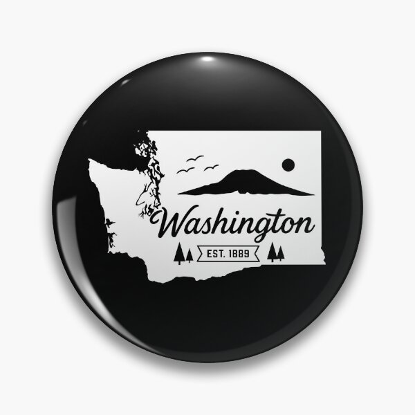 Item preview, Washington State Vintage Mount Rainier Pine Forest Retro Art designed and sold by Sunflo67.