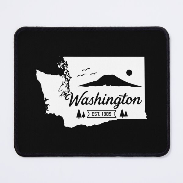 Item preview, Washington State Vintage Mount Rainier Pine Forest Retro Art designed and sold by Sunflo67.