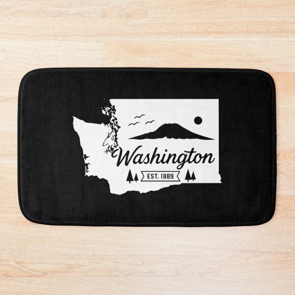 Item preview, Washington State Vintage Mount Rainier Pine Forest Retro Art designed and sold by Sunflo67.