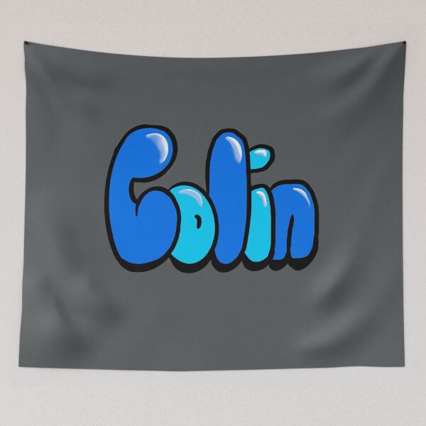 Item preview, Colin Name Art Retro 70s Typography Vintage Bubble Letters designed and sold by Artonmytee.