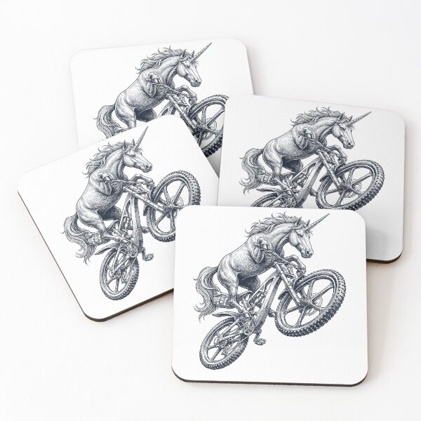 Item preview, Vintage Unicorn Riding Bicycle Cycling Bike Animal Lover designed and sold by TerryConnells.