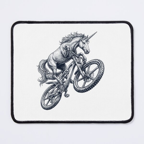Item preview, Vintage Unicorn Riding Bicycle Cycling Bike Animal Lover designed and sold by TerryConnells.