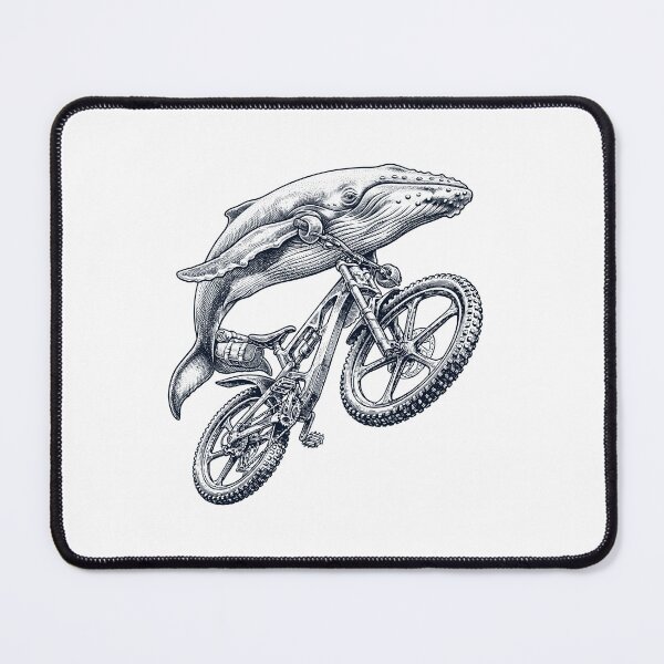 Item preview, Vintage Whale Riding Bicycle Cycling Bike Animal Lover designed and sold by TerryConnells.