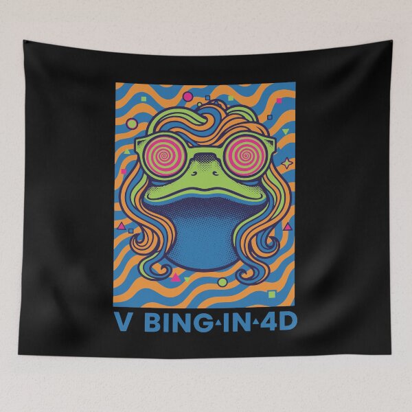 Item preview, Hippie Music Trippy Mushroom Shrooms VIBING IN 4D designed and sold by LuminOrb.