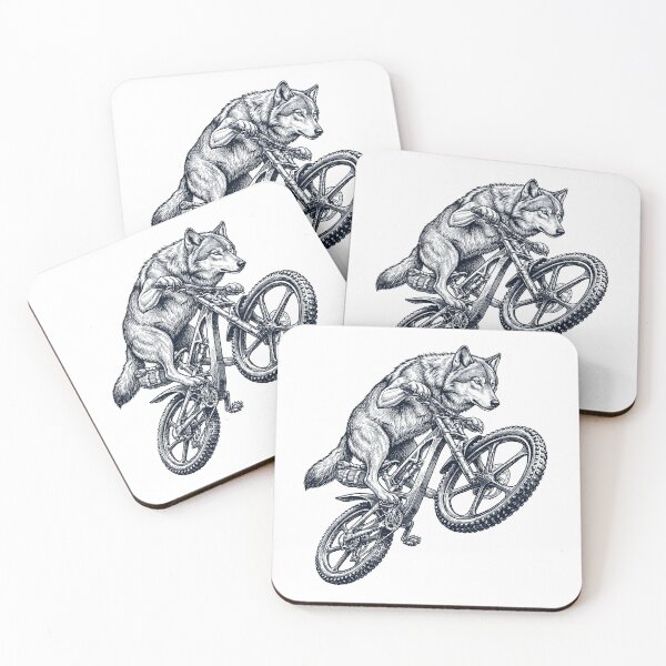 Item preview, Vintage Wolf Riding Bicycle Cycling Bike Animal Lover designed and sold by TerryConnells.