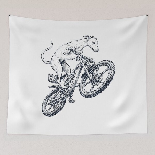 Item preview, Vintage Whippet Riding Bicycle Cycling Bike Dog Lover designed and sold by TerryConnells.