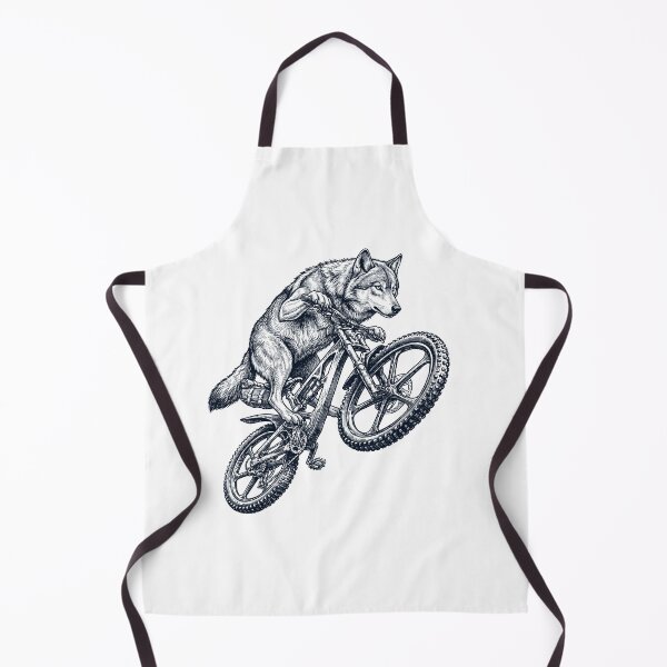 Item preview, Vintage Wolf Riding Bicycle Cycling Bike Animal Lover designed and sold by TerryConnells.