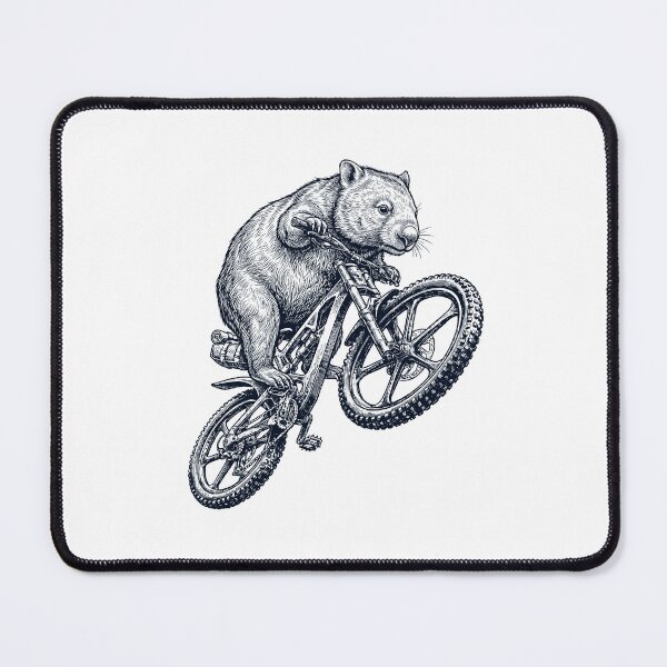Item preview, Vintage Wombat Riding Bicycle Cycling Bike Animal Lover designed and sold by TerryConnells.
