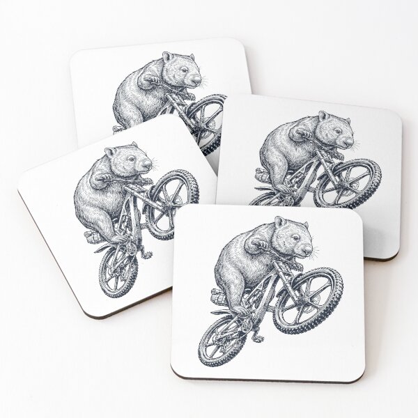 Item preview, Vintage Wombat Riding Bicycle Cycling Bike Animal Lover designed and sold by TerryConnells.