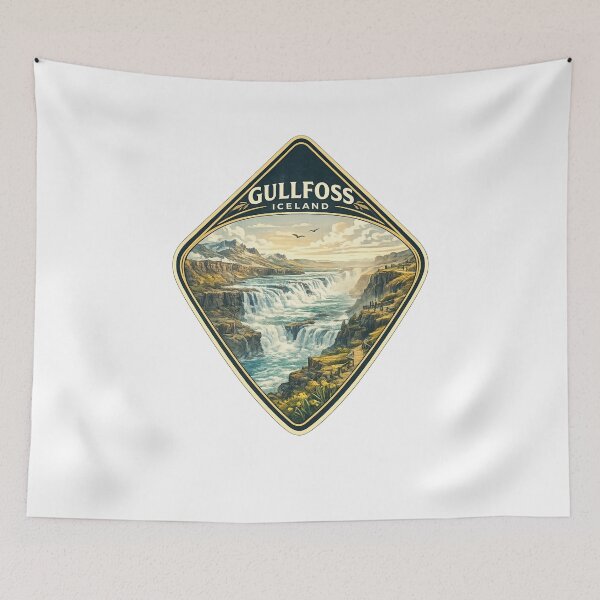 Item preview, Gullfoss Golden Circle Waterfalls and Iceland Highlands designed and sold by Aryabek.