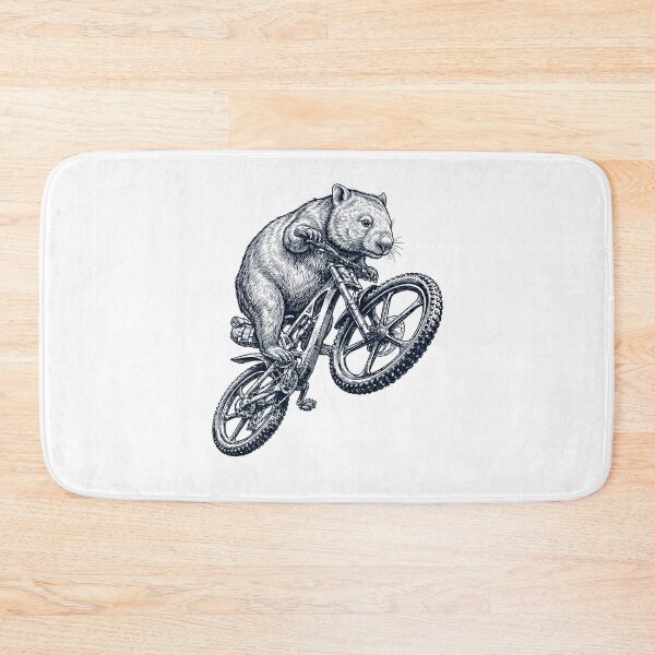 Item preview, Vintage Wombat Riding Bicycle Cycling Bike Animal Lover designed and sold by TerryConnells.
