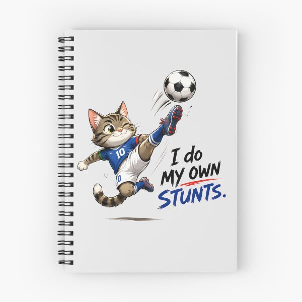 Item preview, I Do My Own Stunts Cat Soccer designed and sold by Itai Doshin.