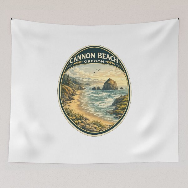 Item preview, Cannon Beach Haystack Rock and Oregon Coast Heritage designed and sold by Aryabek.