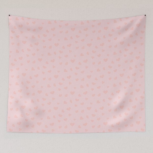 Item preview, Tone-on-tone hand-painted hearts on a pink background - Valentine's Day cute designed and sold by Sonja Birkelbach.
