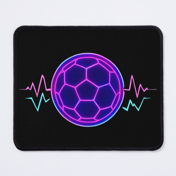 Item preview, Neon Football Heartbeat Soccer Lover Design designed and sold by GreennieArt.