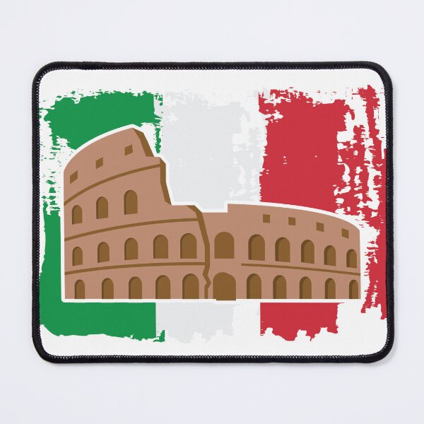 Item preview, Italy Stamp Design – Colosseum Silhouette with Italian Map in Stamp Frame designed and sold by EmeraldeaArt.