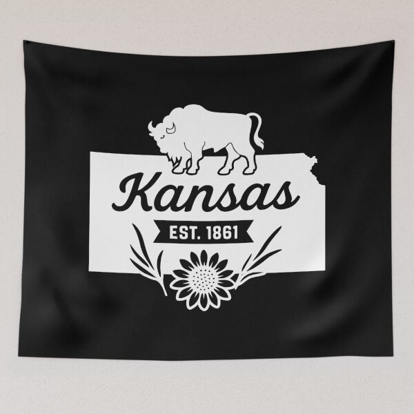 Item preview, Kansas Vintage Bison Sunflower Prairie Retro State Art designed and sold by Sunflo67.