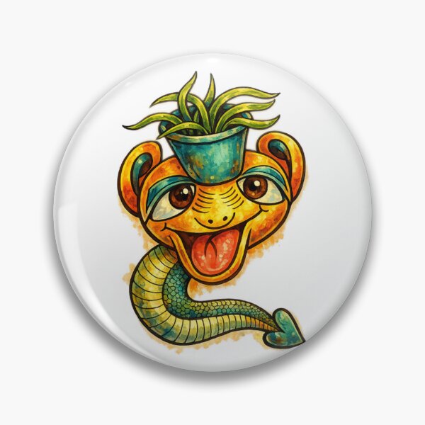 Item preview, Groovy Snake Creature with Plant Pot Head designed and sold by Creativewordes.