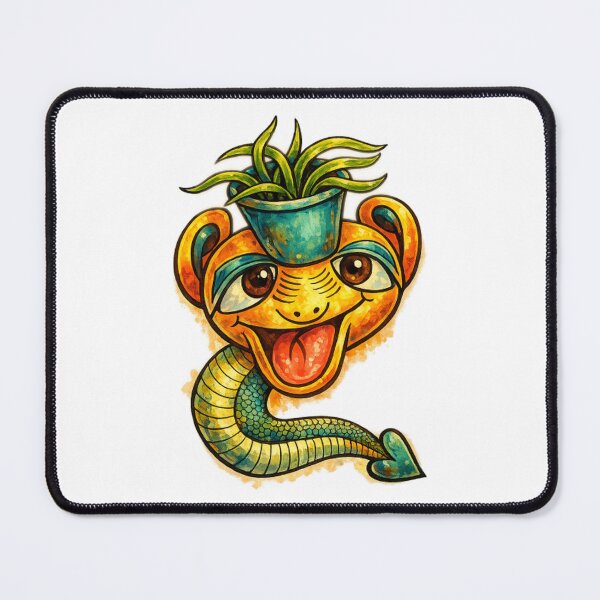 Item preview, Groovy Snake Creature with Plant Pot Head designed and sold by Creativewordes.