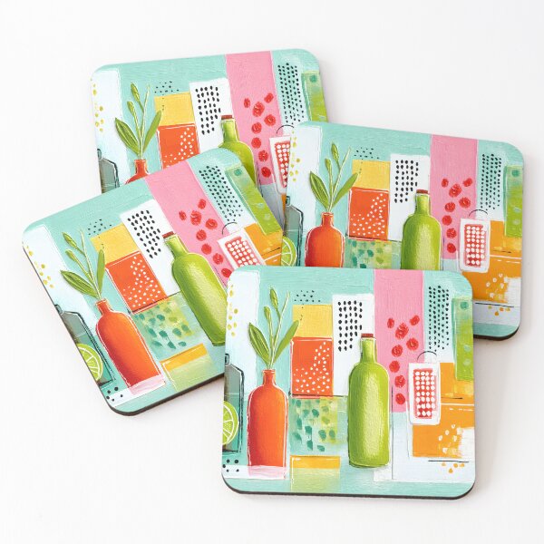 Item preview, Herbs and Citrus in Colorful Harmony - A Vibrant Geometric Celebration of Fresh Mediterranean Flavor designed and sold by OlfactoART Studio.