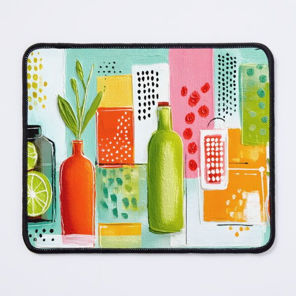 Item preview, Herbs and Citrus in Colorful Harmony - A Vibrant Geometric Celebration of Fresh Mediterranean Flavor designed and sold by OlfactoART Studio.