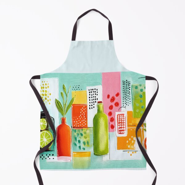 Item preview, Herbs and Citrus in Colorful Harmony - A Vibrant Geometric Celebration of Fresh Mediterranean Flavor designed and sold by OlfactoART Studio.