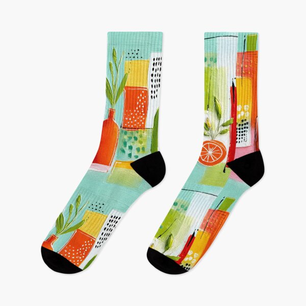 Item preview, Herbs and Citrus in Colorful Harmony - A Vibrant Geometric Celebration of Fresh Mediterranean Flavor designed and sold by OlfactoART Studio.