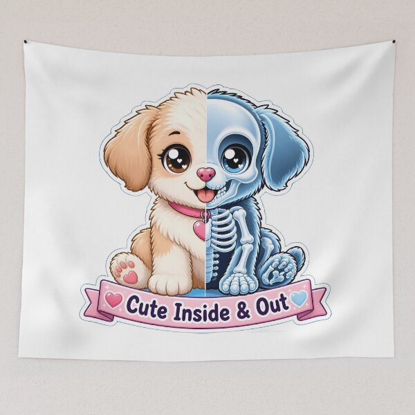 Item preview, Cute Inside & Out Veterinary Radiology Puppy | Kawaii X-Ray Vet Gift designed and sold by Bettybee00.