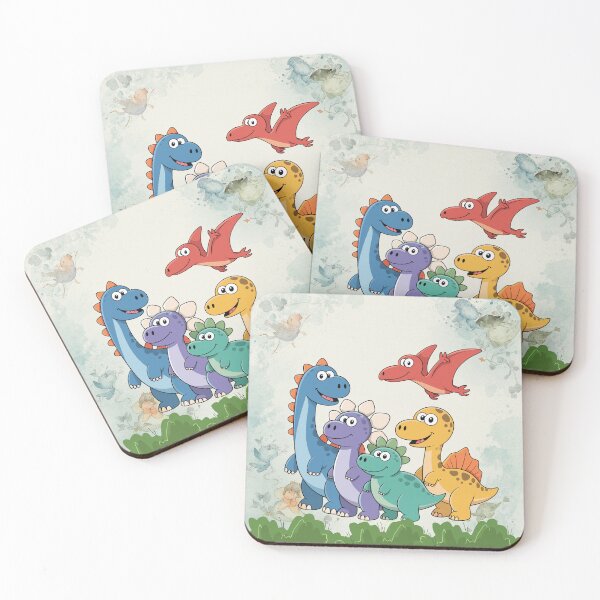 Item preview, Cute Cartoon Dinosaur Friends – Kawaii Dino Illustration, Kids Nursery Art, Colorful Prehistoric Animals Design designed and sold by JessLamunn89.