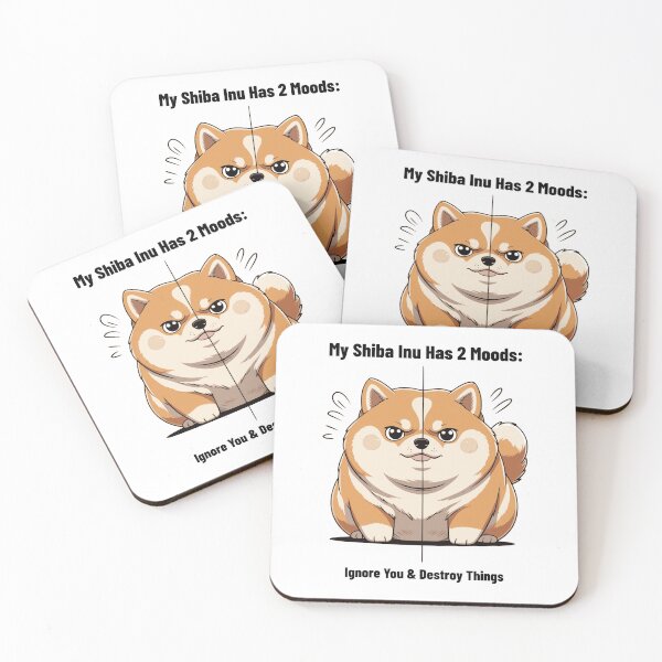 Item preview, 2 Moods Ignore You And Destroy Things - Funny Shiba Inu  designed and sold by Happy Hues.